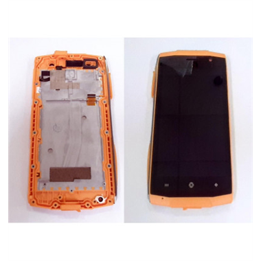 Pantalla lcd para Homtom Zoji Z6 mas tactil negro mas marco naranja calidad premium