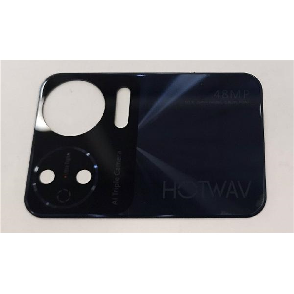 Cristal de camara para Hotwav Note 12 con marco negro calidad premium