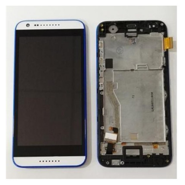 HTC Desire 620 pantalla tactil + LCD + marco azul premium