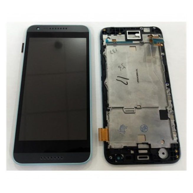 HTC Desire 620 pantalla lcd + tactil negro + marco azul premium