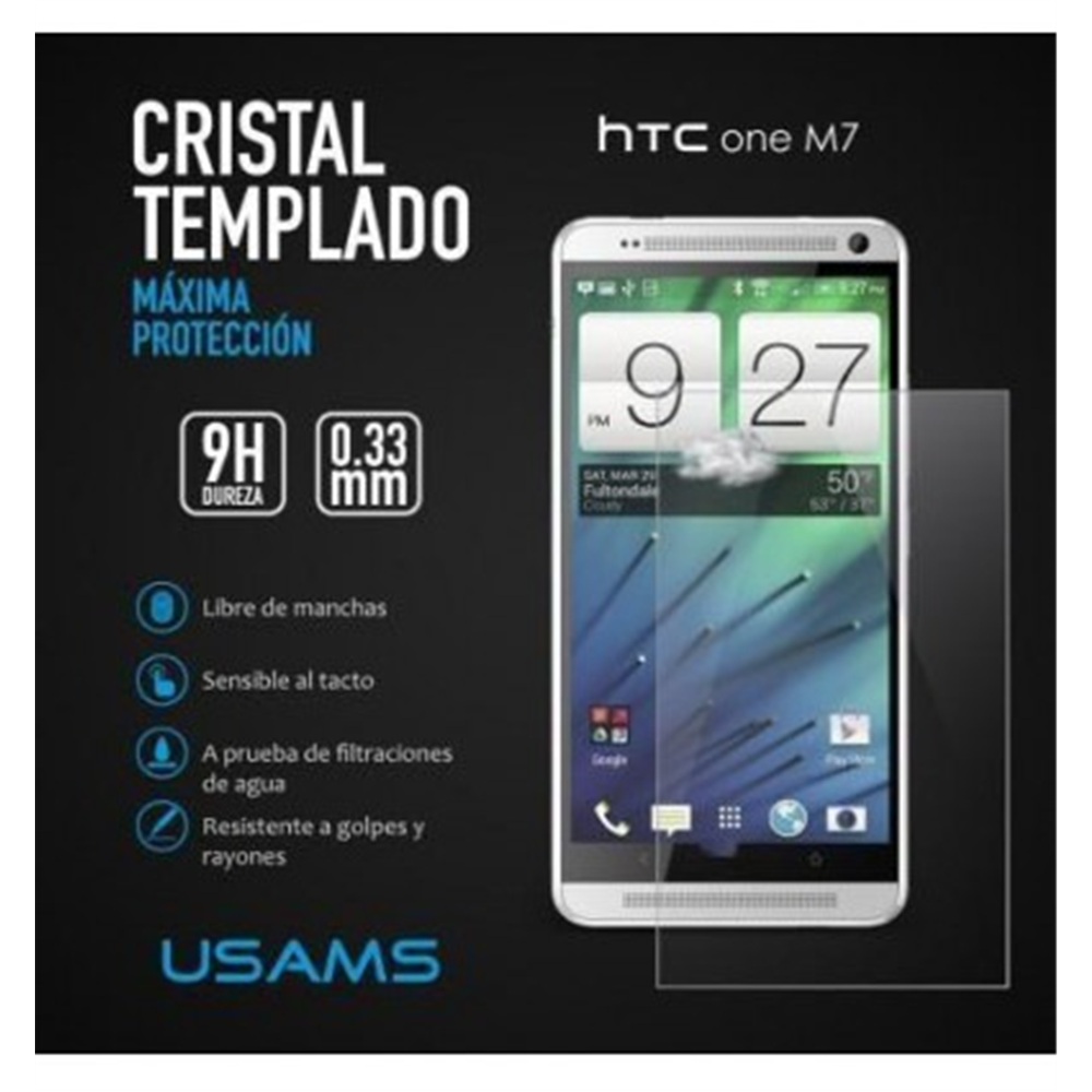 Htc M7 protector cristal templado