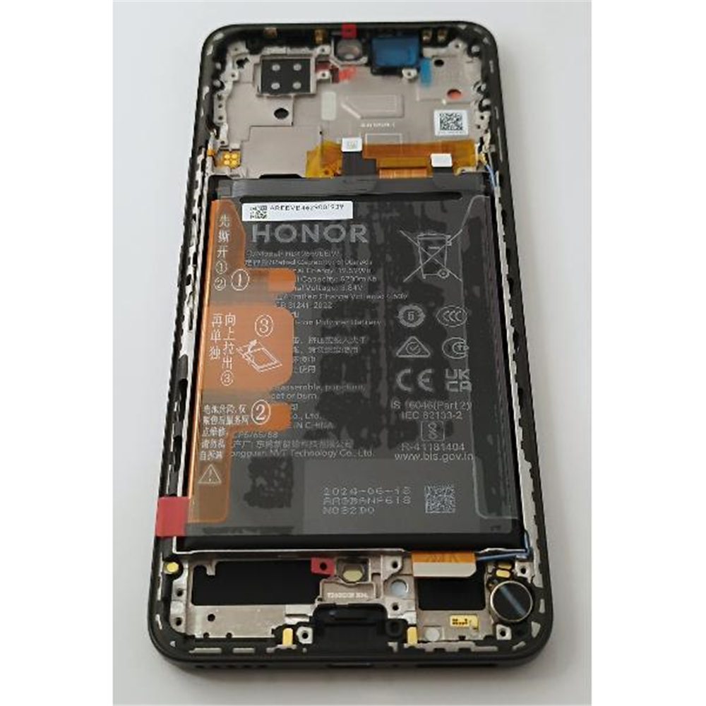 Pantalla lcd para Huawei Honor 200 mas tactil negro con marco negro 0235AKHV Service Pack