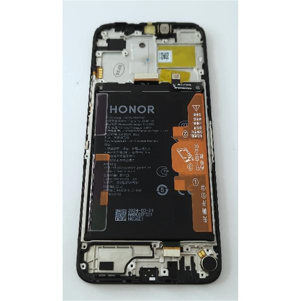 Pantalla lcd para Huawei Honor X6B mas tactil negro con marco negro H0235AKES Service Pack