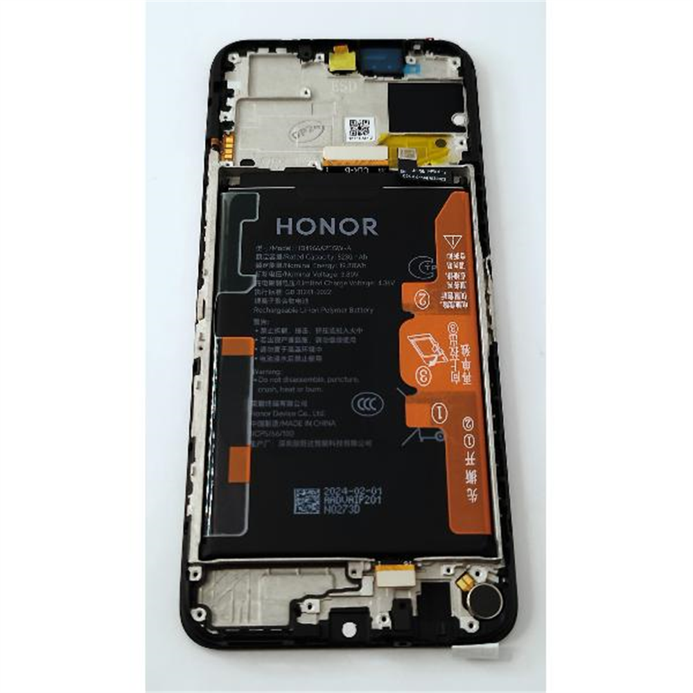 Pantalla lcd para Huawei Honor X7B Huawei Honor 90 Smart mas tactil negro con marco negro H0235AHDQ Service Pack