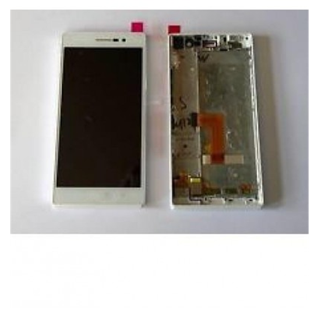 Huawei Ascend P7 Sophia pantalla lcd + táctil blanco + marco