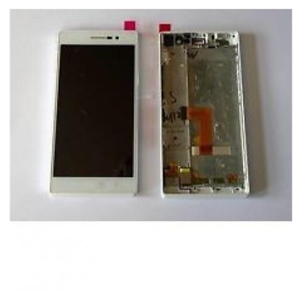 Huawei Ascend P7 Sophia pantalla lcd + táctil blanco + marco