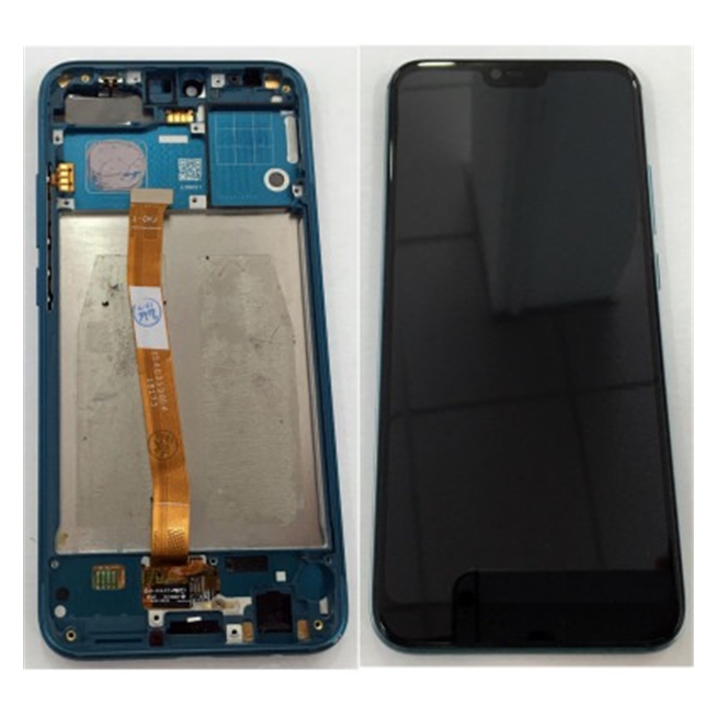 Huawei Honor 10 COL-L09 pantalla lcd + tactil negro + marco azul claro premium