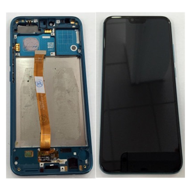 Huawei Honor 10 COL-L09 pantalla lcd + tactil negro + marco azul claro premium