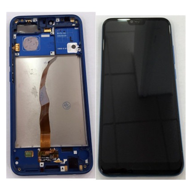 Huawei Honor 10 COL-L09 pantalla lcd + tactil negro + marco azul premium