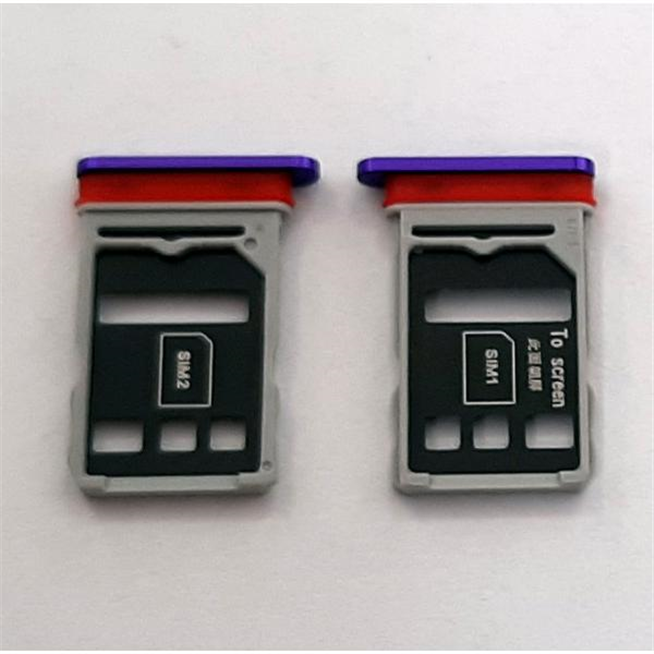 Soporte o bandeja dual sim purpura para Huawei Honor 30 calidad premium