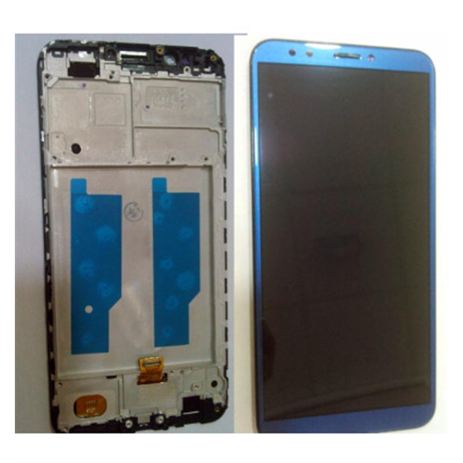 Pantalla LCD para Huawei Honor 7C Enjoy 8 LND-AL30 LND-AL40 mas tactil azul mas marco negro