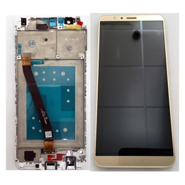 Huawei Honor 7x pantalla lcd + tactil dorado + marco blanco premium
