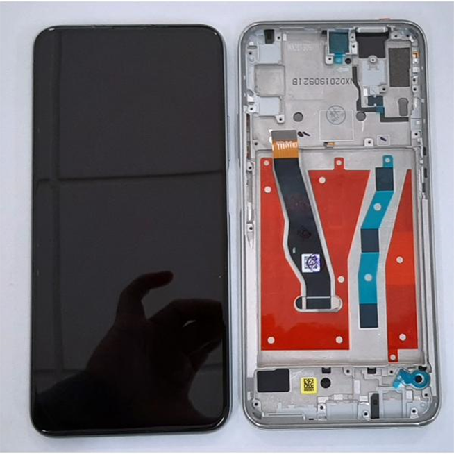 Pantalla LCD para Huawei Honor 9X HLK-AL00 HLK-TL00 mas tactil negro mas marco plata calidad premium