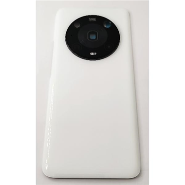 Tapa trasera o tapa bateria blanca para Huawei Honor Magic 4 Pro 5G con cristal de camara plata