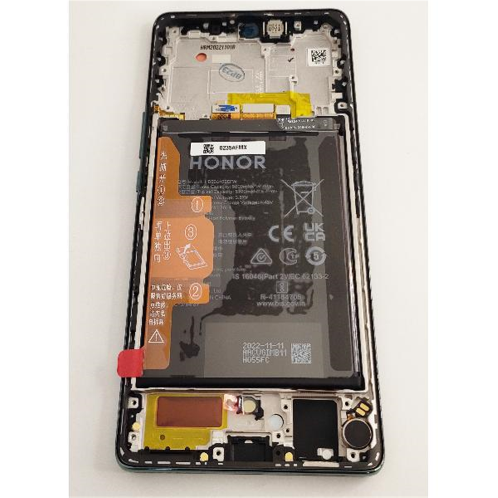 Pantalla lcd para Huawei Honor Magic 5 Lite H0235AEMX mas tactil negro mas marco verde esmeralda Service Pack