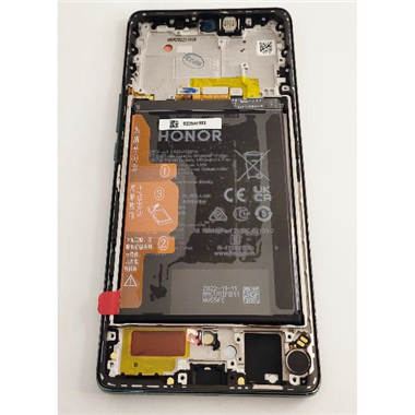 Pantalla lcd para Huawei Honor Magic 5 Lite H0235AEMX mas tactil negro mas marco verde esmeralda Service Pack