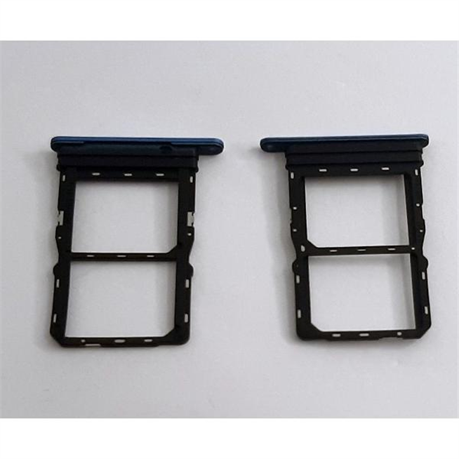 Soporte o bandeja dual sim azul para Huawei Honor X7a calidad premium