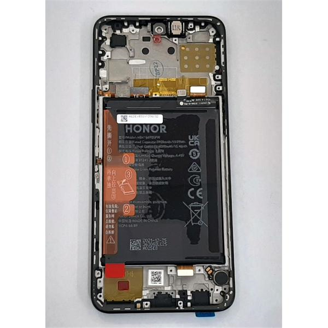 Pantalla lcd para Huawei Honor X8 0235ABUY mas tactil negro mas marco azul Service Pack