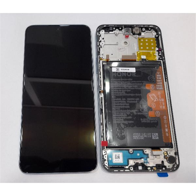 Pantalla lcd para Huawei Honor X8a 0235AEUK mas tactil negro mas marco plata Service Pack