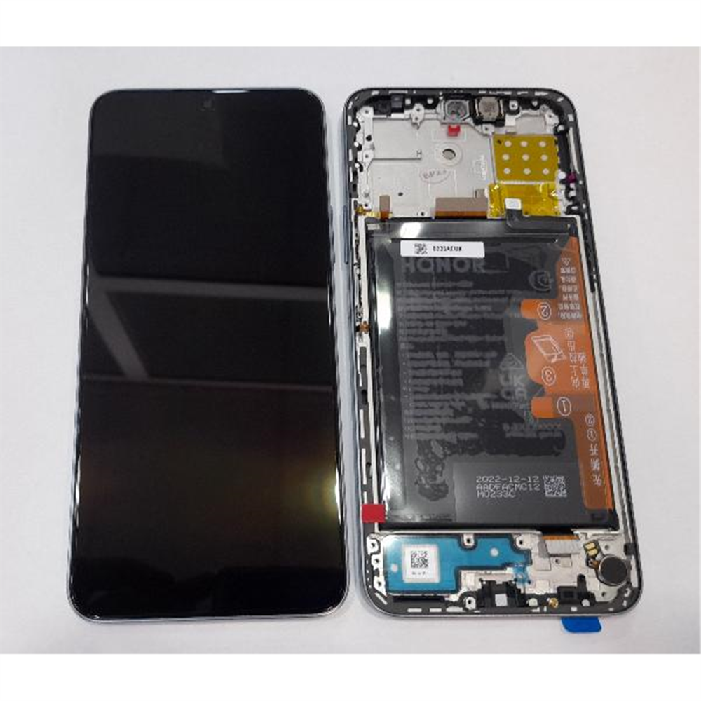 Pantalla lcd para Huawei Honor X8a 0235AEUK mas tactil negro mas marco plata Service Pack