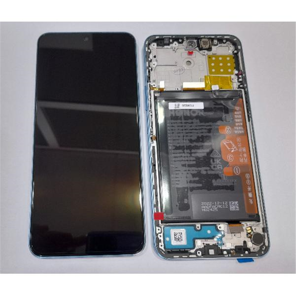 Pantalla lcd para Huawei Honor X8a 0235AEUJ mas tactil negro mas marco azul Service Pack