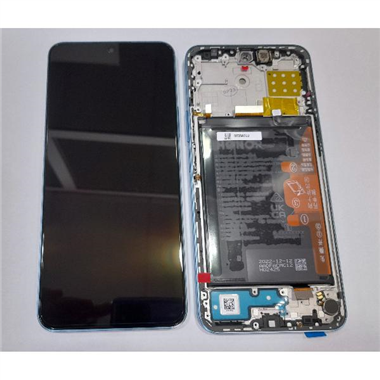 Pantalla lcd para Huawei Honor X8a 0235AEUJ mas tactil negro mas marco azul Service Pack