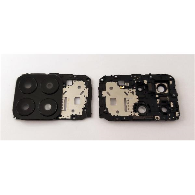Carcasa sujecion mas cristal camara negro para Honor X8a calidad premium