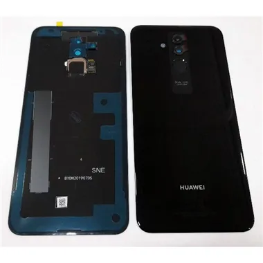 Tapa trasera o tapa batería negra para Huawei Mate 20 Lite 02352DKP + lente camara + sensor huella service pack
