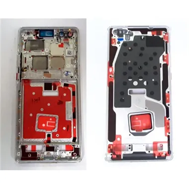 Carcasa central o marco plata para Huawei Mate 40 Pro NOH-AN00 NOH-NX9 calidad premium