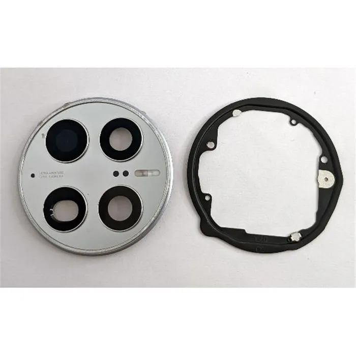 Cubierta camara plata para Huawei Mate 50 Pro mas cristal camara calidad premium