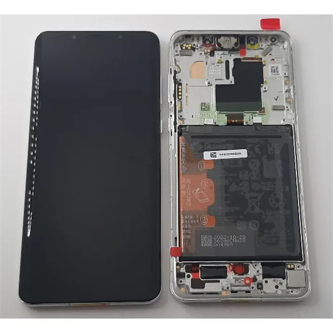 Pantalla lcd para Huawei Mate 50 Pro 02355ERD mas tactil negro mas marco plata Service Pack