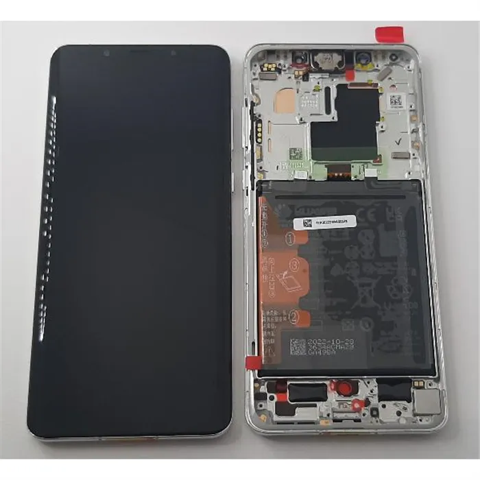 Pantalla lcd para Huawei Mate 50 Pro 02355ERD mas tactil negro mas marco plata Service Pack