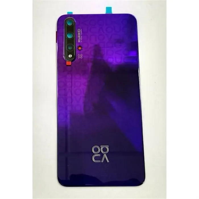 Tapa trasera o tapa bateria purpura para Huawei Nova 5T 02353EBK Service Pack YAL-L21 YALE-L61A YALE-L71A YALE-L61D