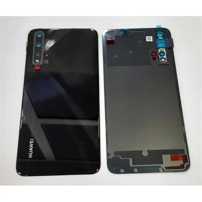 Tapa trasera o tapa bateria negra para Huawei Nova 5T 02353EFN mas cristal camara Service Pack YAL-L21 YALE-L61A YA