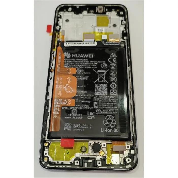Pantalla lcd para Huawei Nova Y90 mas bateria con tactil negro con marco negro 02355ARF Service Pack