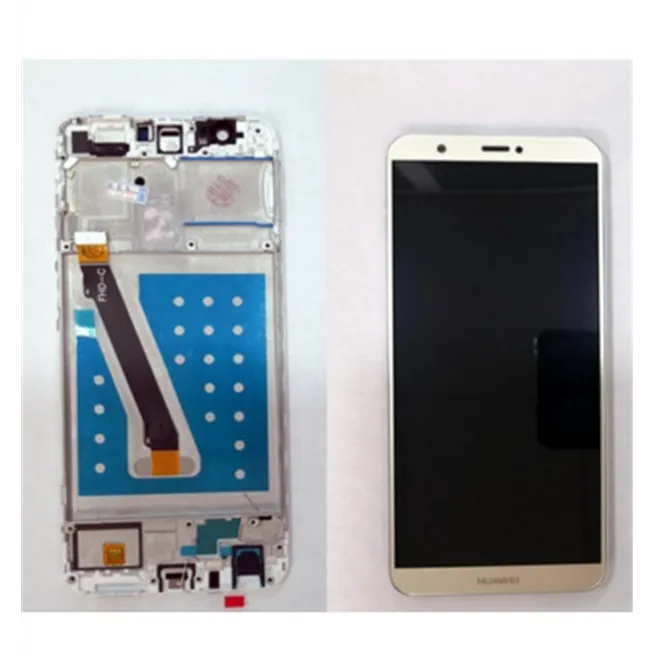 Pantalla LCD Premium para Huawei P Smart FIG-LX1 FIG-LA1 FIG-LX2 FIG-LX3 mas tactil dorado mas marco blanco