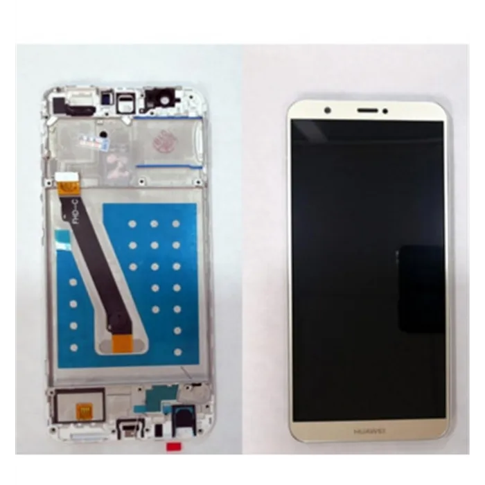 Pantalla LCD Premium para Huawei P Smart FIG-LX1 FIG-LA1 FIG-LX2 FIG-LX3 mas tactil dorado mas marco blanco