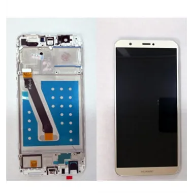 Pantalla LCD Premium para Huawei P Smart FIG-LX1 FIG-LA1 FIG-LX2 FIG-LX3 mas tactil dorado mas marco blanco