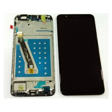 Huawei P Smart FIG-LX1 FIG-LA1 FIG-LX2 FIG-LX3 Enjoy 7s pantalla lcd + tactil negro + marco calidad Premium