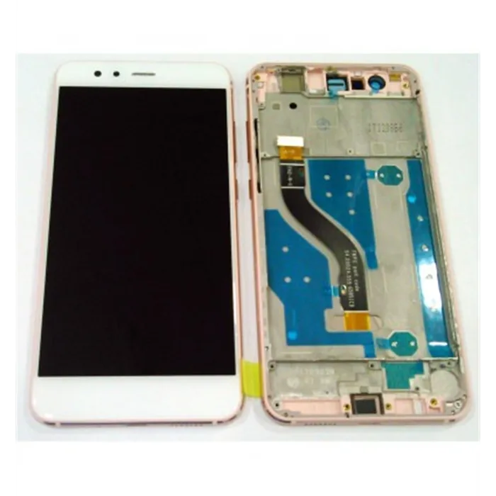 Huawei Ascend P10 Lite pantalla lcd + tactil blanco + marco rosa premium