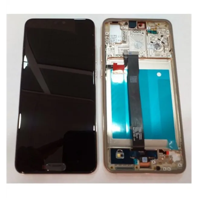 Huawei P20 pantalla lcd + tactil negro + marco dorado eml-l09 eml-l22 eml-l29