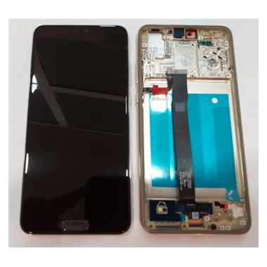 Huawei P20 pantalla lcd + tactil negro + marco dorado eml-l09 eml-l22 eml-l29