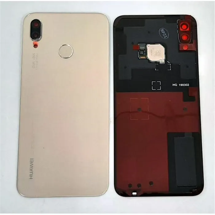 Tapa trasera o tapa bateria dorada para Huawei P20 Lite Nova 3E 02351WTG Service Pack ane-l02 ane-l02k ane-l03 ane-
