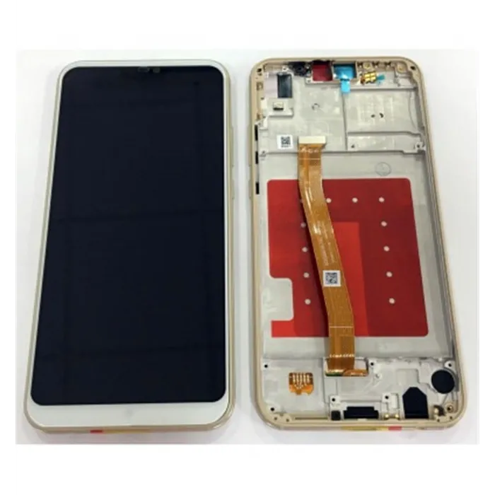 Huawei P20 Lite Nova 3E pantalla lcd + tactil blanco + marco dorado premium