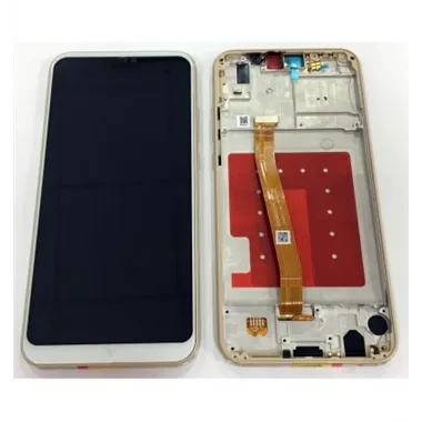 Huawei P20 Lite Nova 3E pantalla lcd + tactil blanco + marco dorado premium