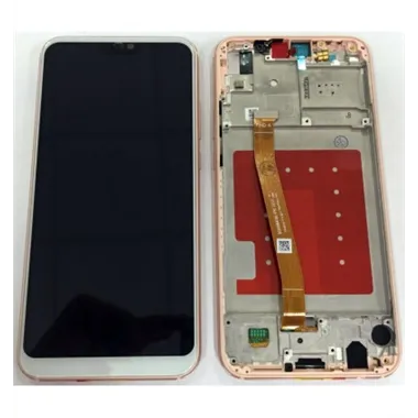 Huawei P20 Lite Nova 3E pantalla lcd + tactil blanco + marco rosa premium