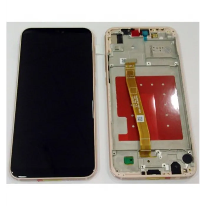 Huawei P20 Lite pantalla lcd + tactil negro + marco rosa premium