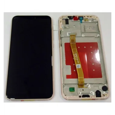 Huawei P20 Lite pantalla lcd + tactil negro + marco rosa premium