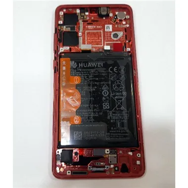 Pantalla lcd para Huawei P30 02354HRG mas tactil negro mas marco rojo mas bateria mas vibrador mas Auricular Servi