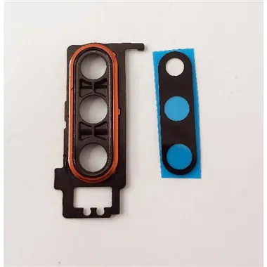 Cristal de camara para Huawei P30 con marco naranja calidad premium